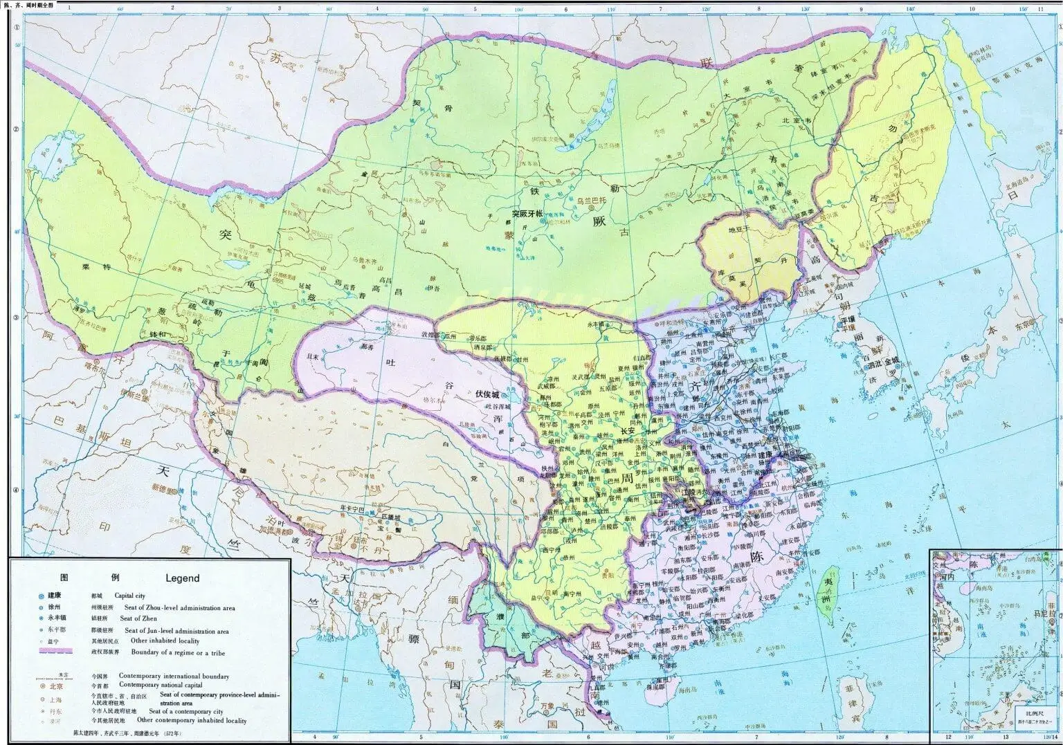 陈齐周时期全图